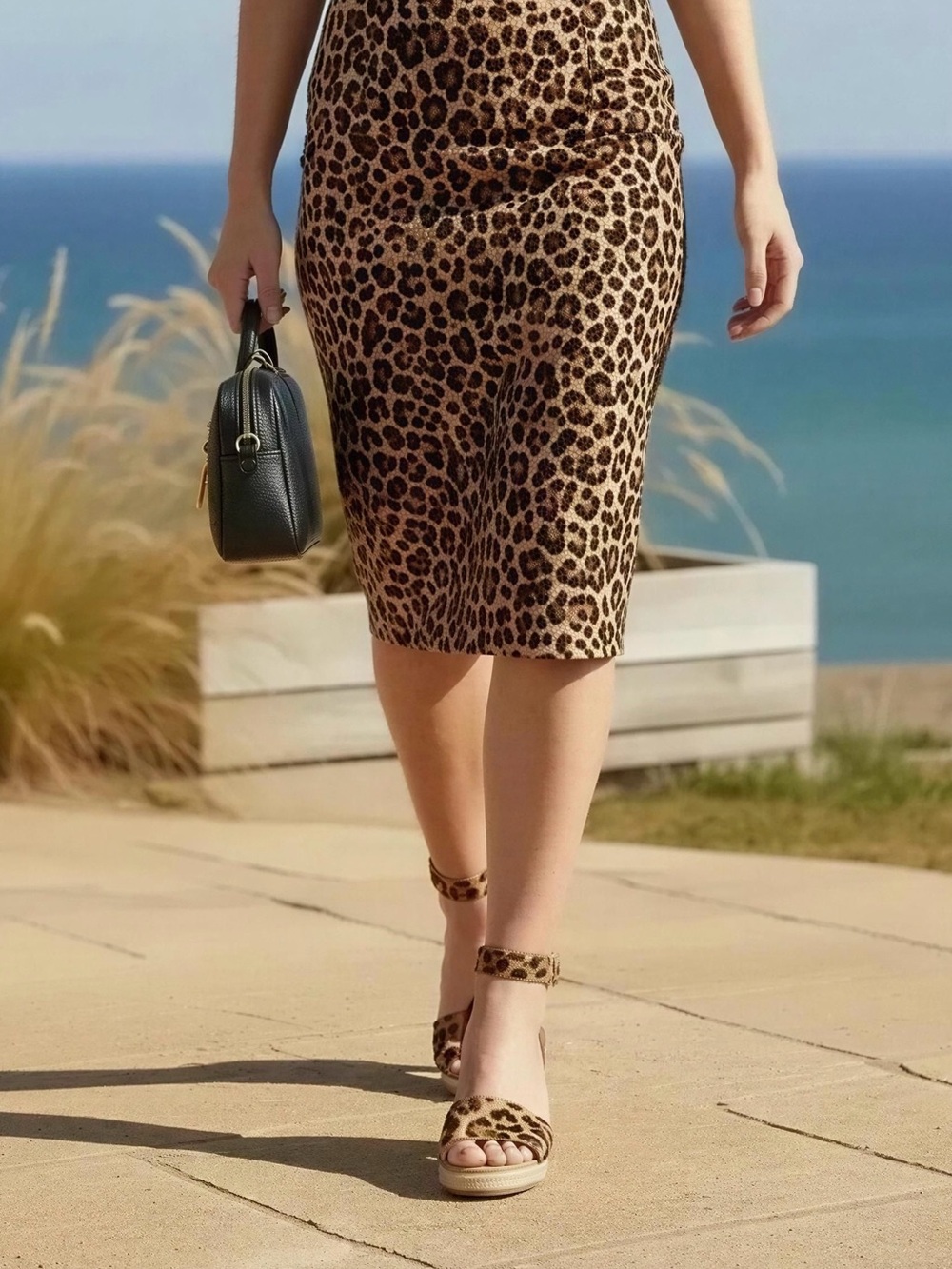 J. Crew Leopard Print Calf-Hair Espadrille Wedge Ankle-Strap Sandals